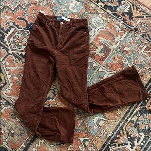 Old Navy Chocolate Corduroy Flare Pants